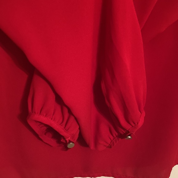 Liz Claiborne Red Embellished Blouse - Picture 5 of 5